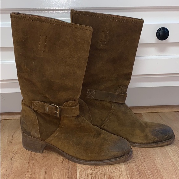 J Crew leather mid calf boots - Picture 1 of 7